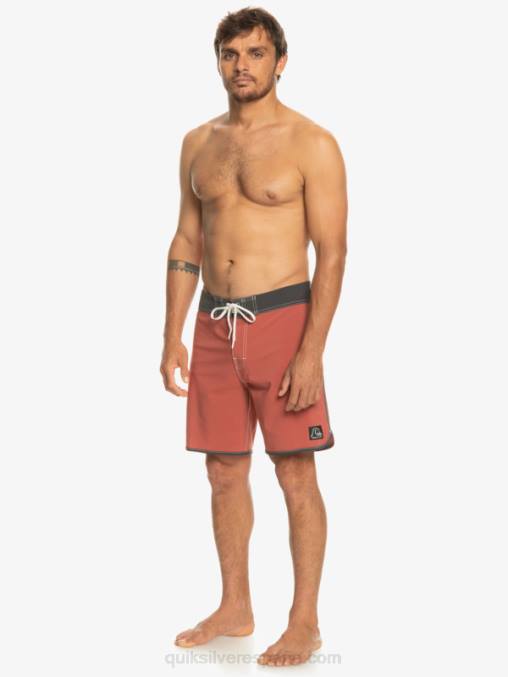 Marsala shorts de playa originales festoneados 18 D6T4D93 hombres Quiksilver