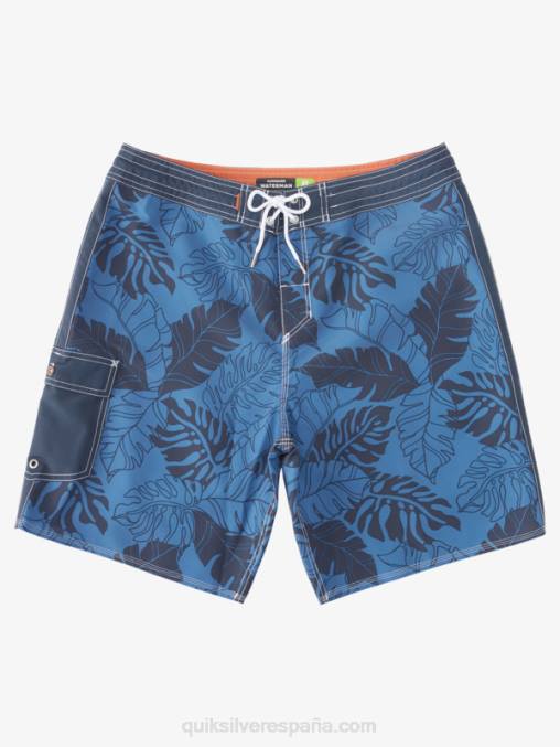 alférez azul retroceso shorts de baño waterman con estampado retro 2 19 D6T4D849 hombres Quiksilver