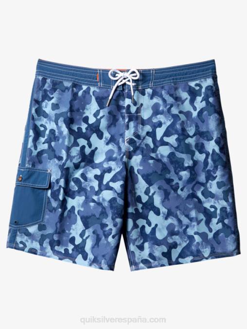 alférez azul retroceso shorts de playa waterman throwback camo 19 D6T4D536 hombres Quiksilver