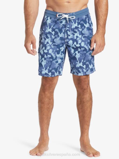 alférez azul retroceso shorts de playa waterman throwback camo 19 D6T4D536 hombres Quiksilver