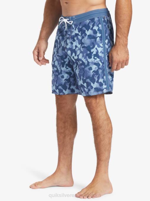 alférez azul retroceso shorts de playa waterman throwback camo 19 D6T4D536 hombres Quiksilver