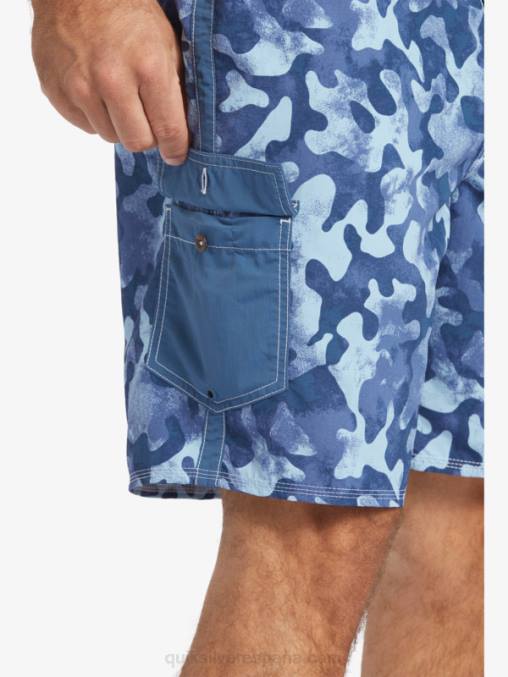 alférez azul retroceso shorts de playa waterman throwback camo 19 D6T4D536 hombres Quiksilver