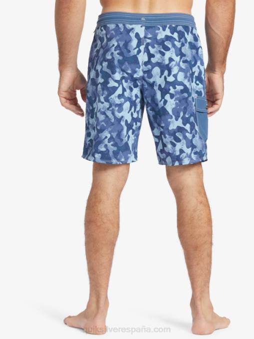alférez azul retroceso shorts de playa waterman throwback camo 19 D6T4D536 hombres Quiksilver