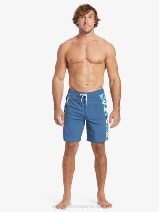 alférez azul shorts de playa waterman cliffside solid 19 D6T4D416 hombres Quiksilver