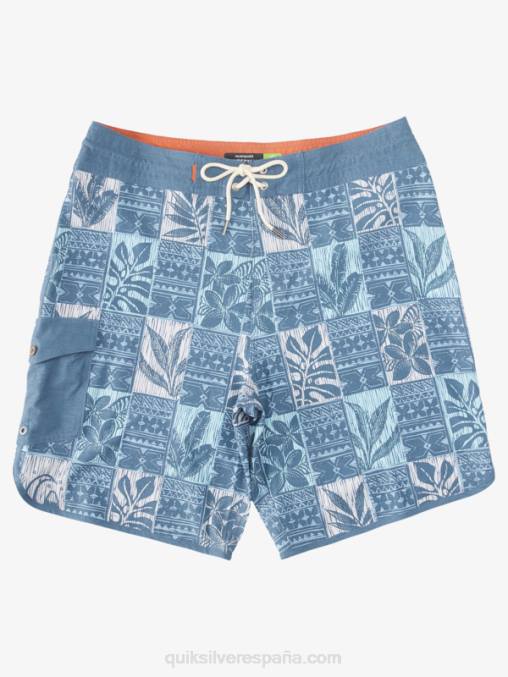 alférez hojas azules bs shorts de playa waterman leaf boxes scallop 20 D6T4D1298 hombres Quiksilver