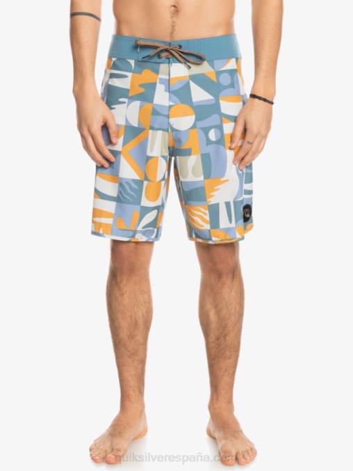 ashley azul shorts de playa cáñamo elástico festoneado 19 D6T4D1743 hombres Quiksilver