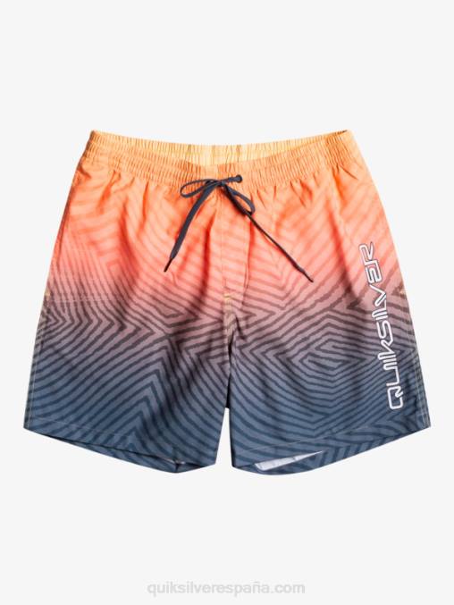 azul marino medianoche logotipo deformado todos los días 17 voleas D6T4D1179 hombres Quiksilver