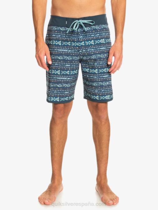 azul marino medianoche shorts de playa surfsilk festoneado 19 D6T4D221 hombres Quiksilver