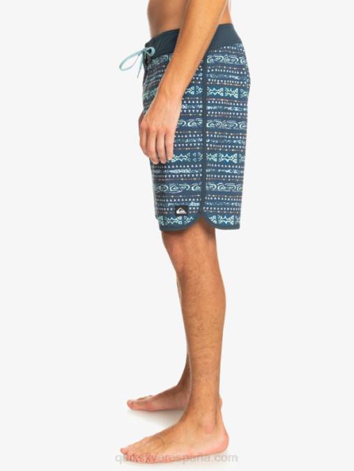 azul marino medianoche shorts de playa surfsilk festoneado 19 D6T4D221 hombres Quiksilver