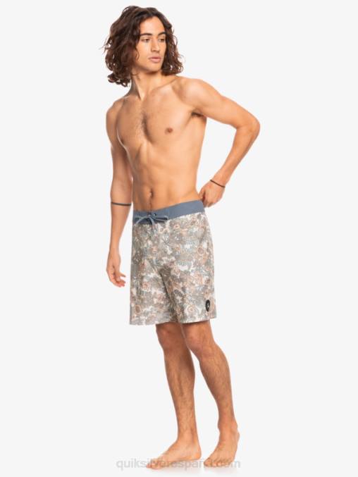 blanco antiguo shorts de playa de cáñamo elástico 69 18 D6T4D1815 hombres Quiksilver