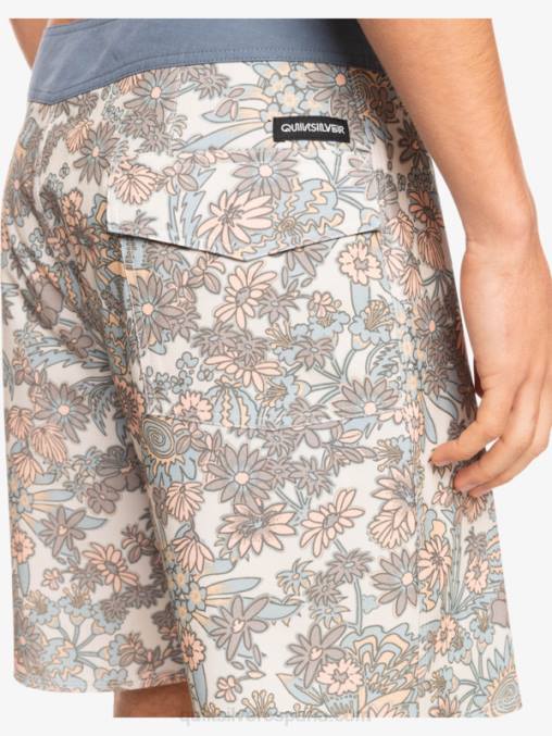 blanco antiguo shorts de playa de cáñamo elástico 69 18 D6T4D1815 hombres Quiksilver