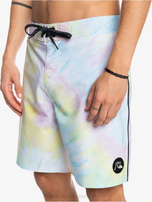 blanco surfsilk ribeteado 18 shorts de playa D6T4D1749 hombres Quiksilver