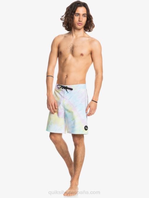 blanco surfsilk ribeteado 18 shorts de playa D6T4D1749 hombres Quiksilver