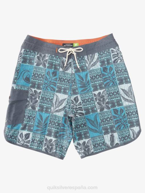capri brisa hoja bs shorts de playa waterman leaf boxes scallop 20 D6T4D1299 hombres Quiksilver
