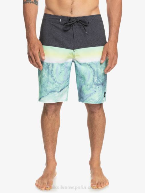 ceniza verde shorts de playa surfsilk panel 20 D6T4D1451 hombres Quiksilver