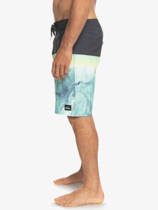 ceniza verde shorts de playa surfsilk panel 20 D6T4D1451 hombres Quiksilver
