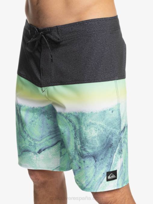 ceniza verde shorts de playa surfsilk panel 20 D6T4D1451 hombres Quiksilver
