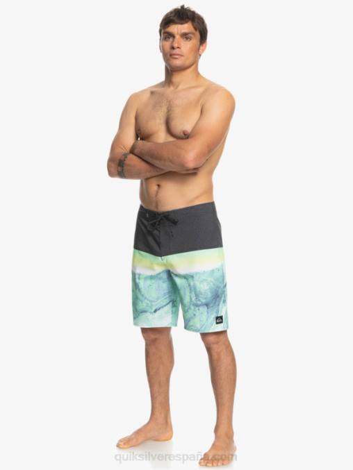 ceniza verde shorts de playa surfsilk panel 20 D6T4D1451 hombres Quiksilver