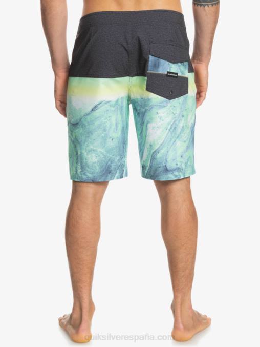 ceniza verde shorts de playa surfsilk panel 20 D6T4D1451 hombres Quiksilver