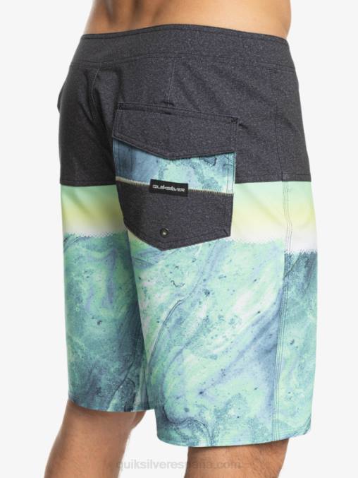 ceniza verde shorts de playa surfsilk panel 20 D6T4D1451 hombres Quiksilver