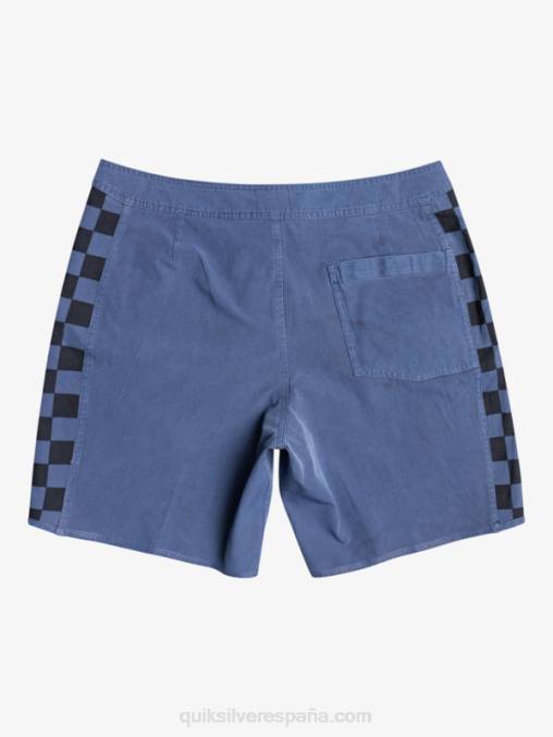 chaqueta azul marino shorts de playa de cáñamo estirados con arco original lavado 18 D6T4D1670 hombres Quiksilver