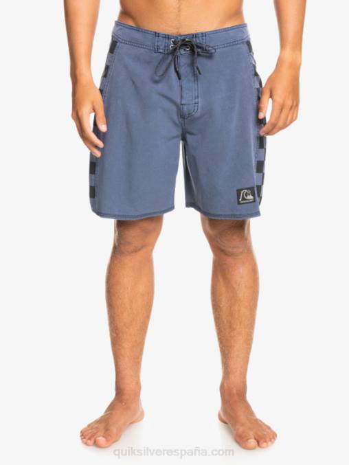 chaqueta azul marino shorts de playa de cáñamo estirados con arco original lavado 18 D6T4D1670 hombres Quiksilver