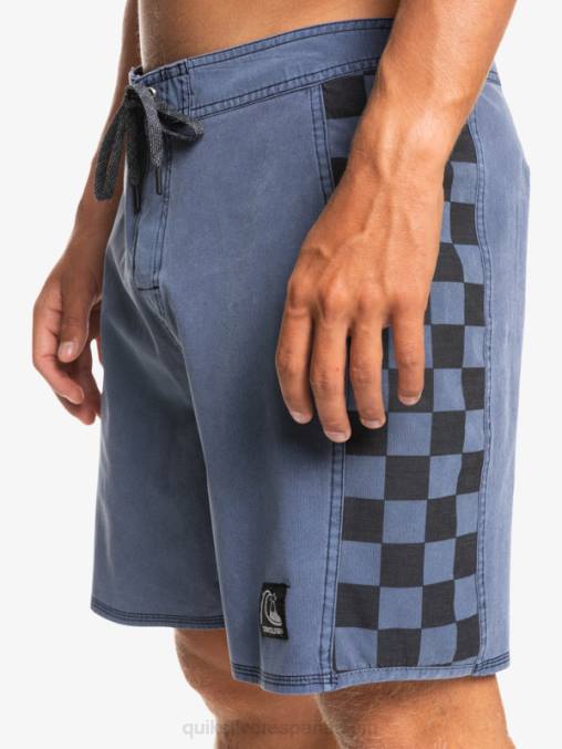 chaqueta azul marino shorts de playa de cáñamo estirados con arco original lavado 18 D6T4D1670 hombres Quiksilver