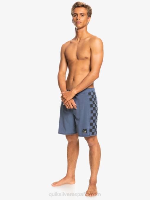 chaqueta azul marino shorts de playa de cáñamo estirados con arco original lavado 18 D6T4D1670 hombres Quiksilver
