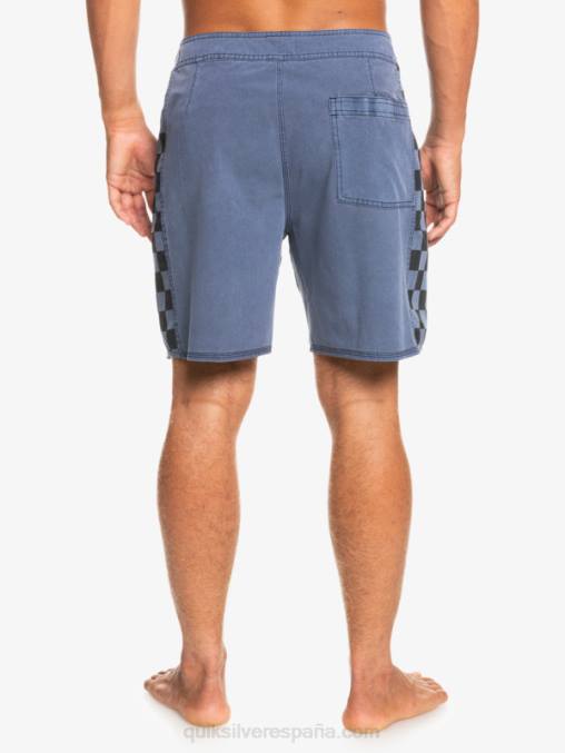chaqueta azul marino shorts de playa de cáñamo estirados con arco original lavado 18 D6T4D1670 hombres Quiksilver