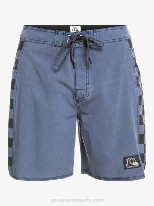 chaqueta azul marino shorts de playa de cáñamo estirados con arco original lavado 18 D6T4D1670 hombres Quiksilver