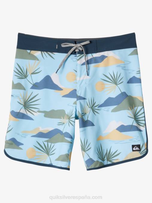 cielo azul shorts de playa surfsilk festoneado 19 D6T4D218 hombres Quiksilver