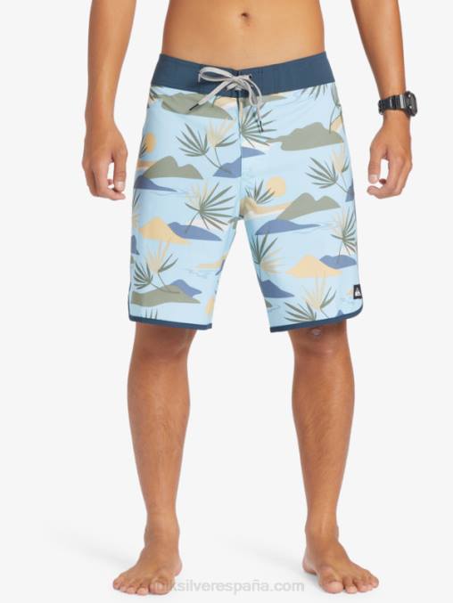 cielo azul shorts de playa surfsilk festoneado 19 D6T4D218 hombres Quiksilver