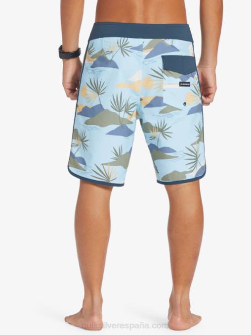 cielo azul shorts de playa surfsilk festoneado 19 D6T4D218 hombres Quiksilver