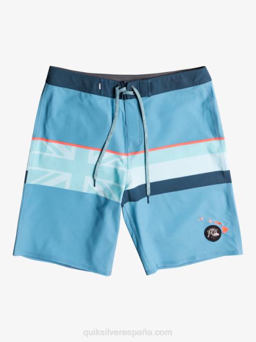 delph azul shorts de baño surfsilk con rayas desteñidas 20 D6T4D1604 hombres Quiksilver