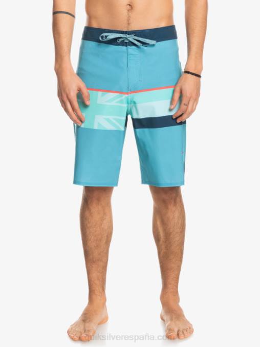 delph azul shorts de baño surfsilk con rayas desteñidas 20 D6T4D1604 hombres Quiksilver