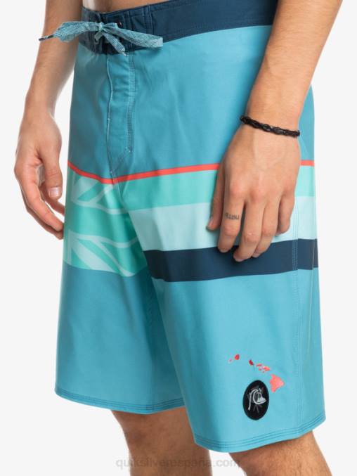 delph azul shorts de baño surfsilk con rayas desteñidas 20 D6T4D1604 hombres Quiksilver