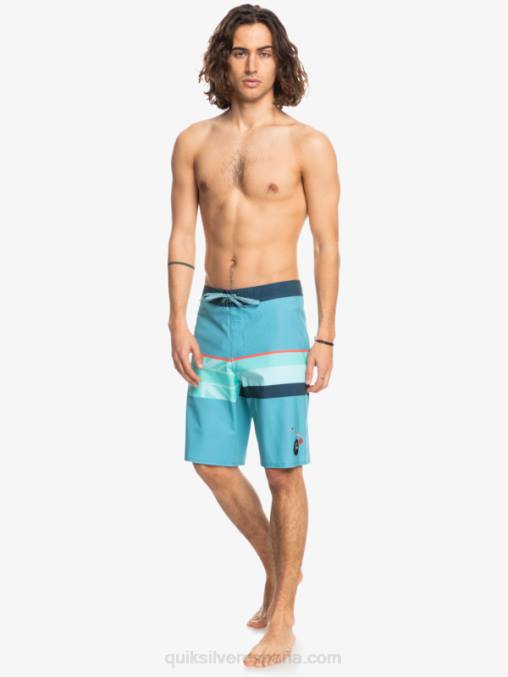 delph azul shorts de baño surfsilk con rayas desteñidas 20 D6T4D1604 hombres Quiksilver