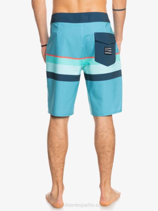 delph azul shorts de baño surfsilk con rayas desteñidas 20 D6T4D1604 hombres Quiksilver