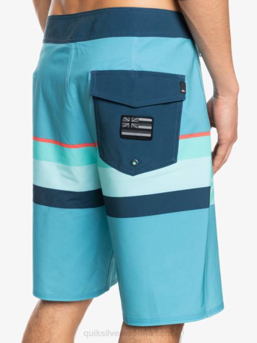 delph azul shorts de baño surfsilk con rayas desteñidas 20 D6T4D1604 hombres Quiksilver