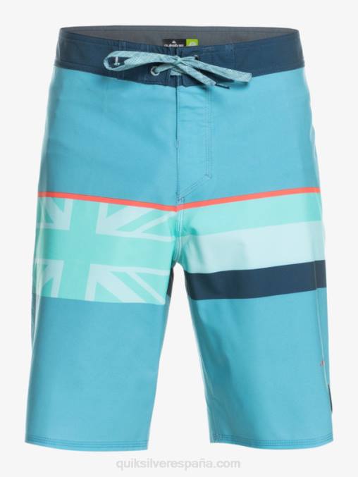 delph azul shorts de baño surfsilk con rayas desteñidas 20 D6T4D1604 hombres Quiksilver