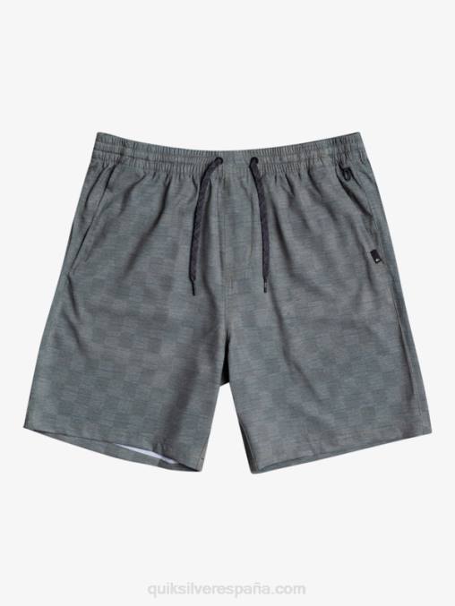 elegancia urbana shorts de playa elásticos a cuadros 18 anfibios D6T4D1853 hombres Quiksilver