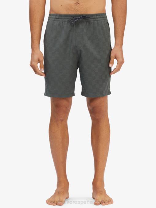 elegancia urbana shorts de playa elásticos a cuadros 18 anfibios D6T4D1853 hombres Quiksilver