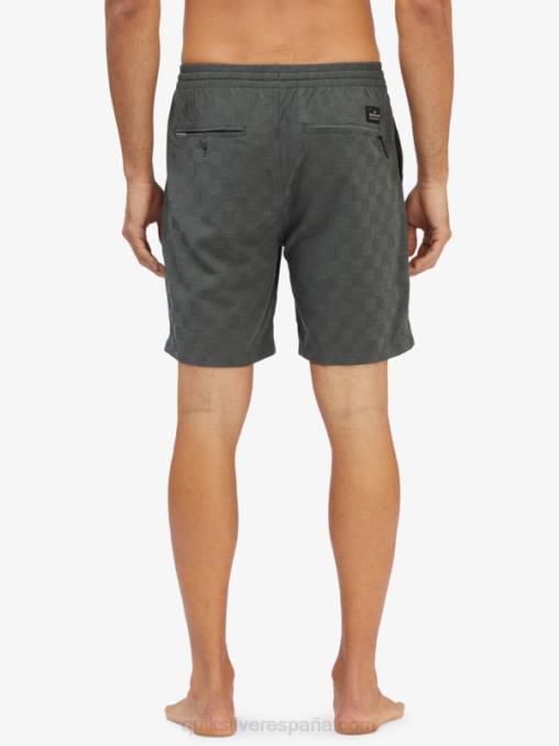 elegancia urbana shorts de playa elásticos a cuadros 18 anfibios D6T4D1853 hombres Quiksilver