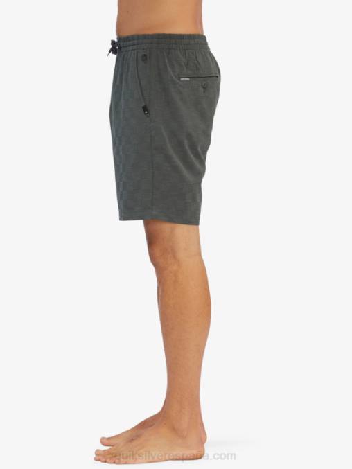 elegancia urbana shorts de playa elásticos a cuadros 18 anfibios D6T4D1853 hombres Quiksilver