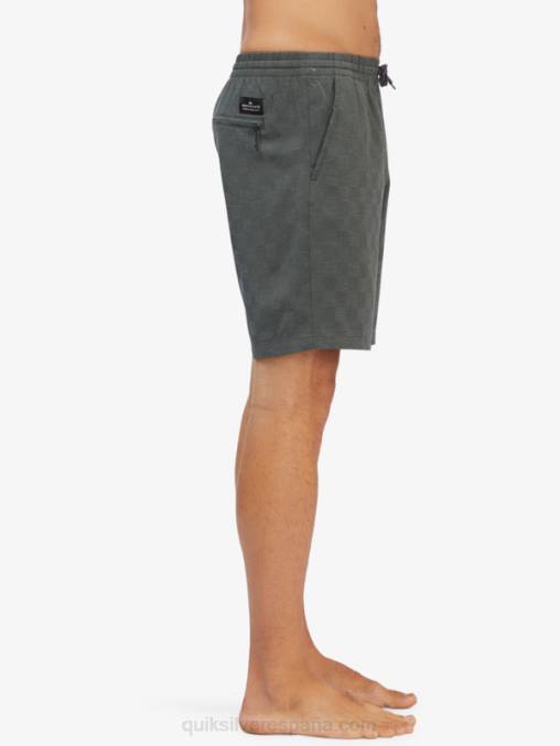 elegancia urbana shorts de playa elásticos a cuadros 18 anfibios D6T4D1853 hombres Quiksilver
