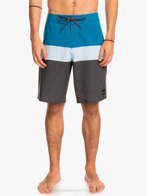 gris azulado shorts de playa surfsilk panel 20 D6T4D1462 hombres Quiksilver