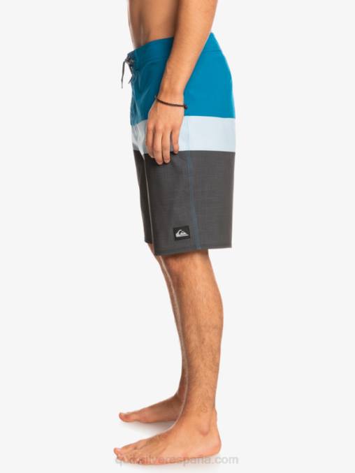 gris azulado shorts de playa surfsilk panel 20 D6T4D1462 hombres Quiksilver