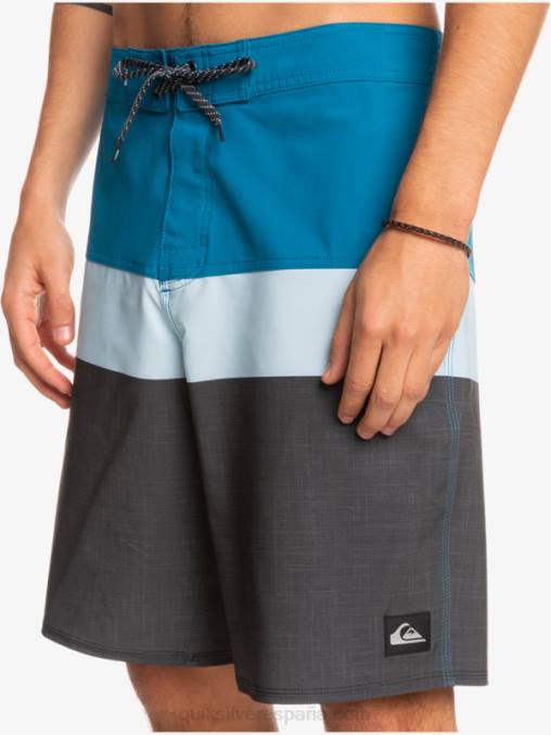 gris azulado shorts de playa surfsilk panel 20 D6T4D1462 hombres Quiksilver