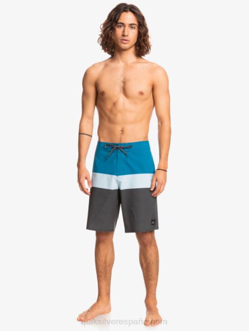 gris azulado shorts de playa surfsilk panel 20 D6T4D1462 hombres Quiksilver