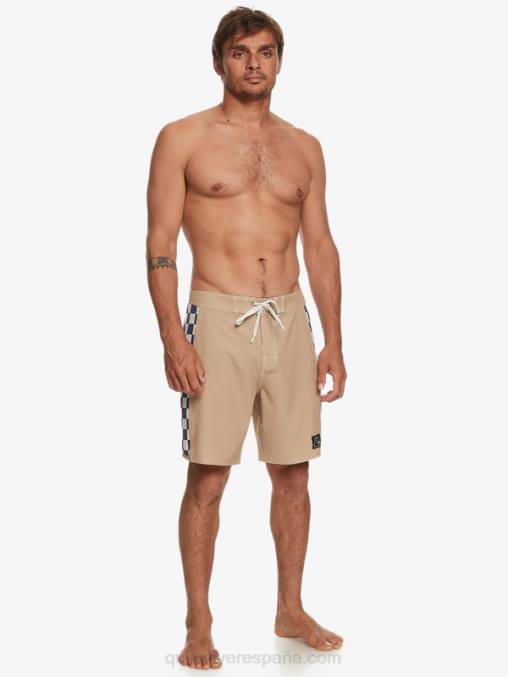 gris oliva shorts de playa arco 18 originales D6T4D173 hombres Quiksilver
